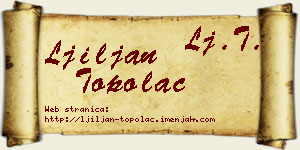 Ljiljan Topolac vizit kartica